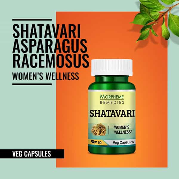 Morpheme Remedies Shatavari Asparagus Racemous Extract Veg Capsules (500 Mg | 60 Cap)