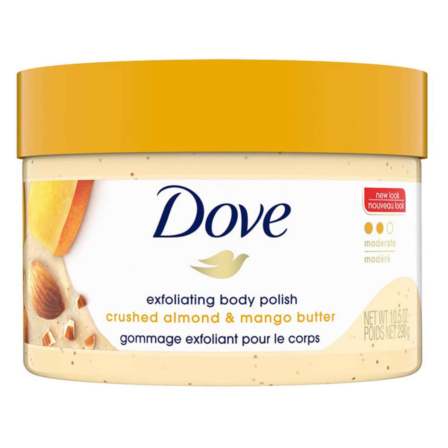 Dove Exfoliating Body Polish Scrub Crushed Almond And Mango Butter For Dry Skin | 298g