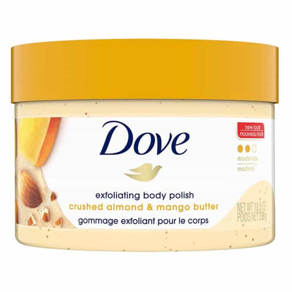 Dove Exfoliating Body Polish Scrub Crushed Almond And Mango Butter For Dry Skin | 298G