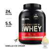 Optimum Nutrition (On) Gold Standard 100% Whey Protein Vanilla Ice Cream Flavour Jar 2.27Kg Powder