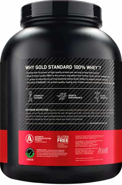 Optimum Nutrition (On) Gold Standard 100% Whey Protein Vanilla Ice Cream Flavour Jar 2.27Kg Powder