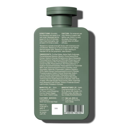 Arata Anti - Hair Fall Shampoo | Hair Fall Reduction | Caffeine & Rosemary | 200 Ml