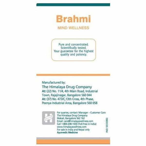 Himalaya Brahmi 60 X 2 120 Tablets Pack Of 2