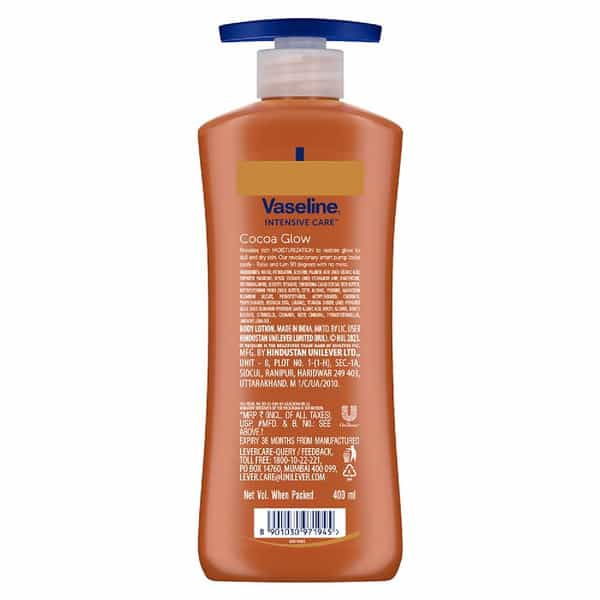 Vaseline Intensive Care Cocoa Glow Body Lotion - 400 Ml
