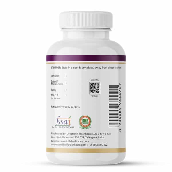 Inlife Multi Collagen Complex Supplement | 5 Peptides I Ii Iii V & X For Skin & Hair (90 Tablets)