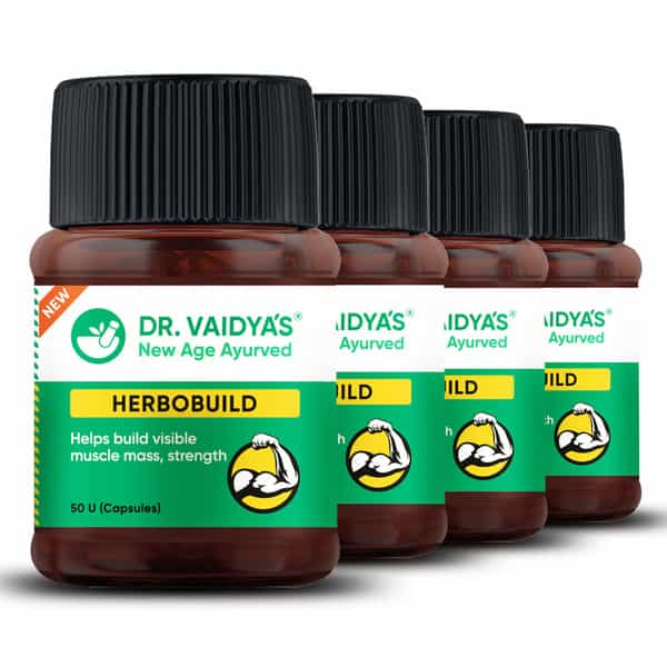 Dr. Vaidya's Herbobuild 50 Capsules Each - Pack Of 4