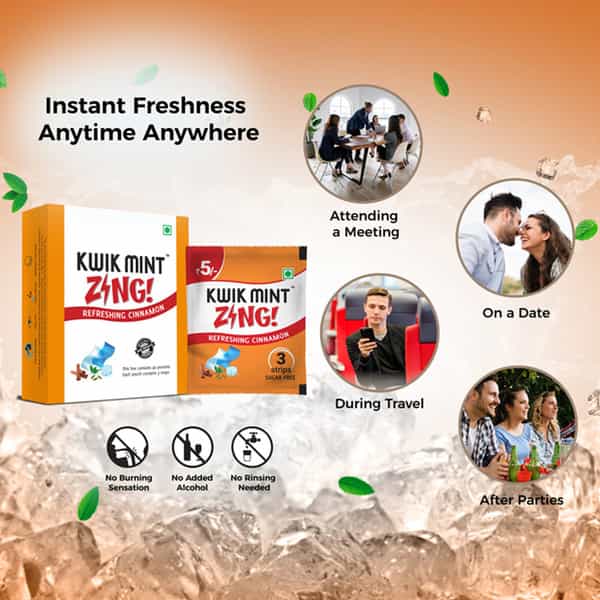 Kwik Mint Zing Mouth Freshener - Pack Of 2