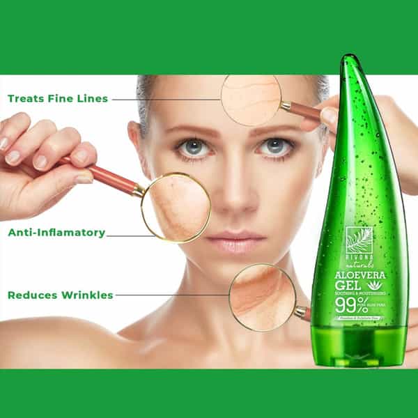 Rivona Naturals 99% Pure & Organic Aloe Vera Gel For Face | Skin And Hair - 125 Ml