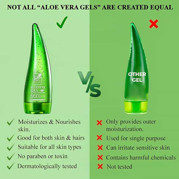 Rivona Naturals 99% Pure & Organic Aloe Vera Gel For Face | Skin And Hair - 125 Ml