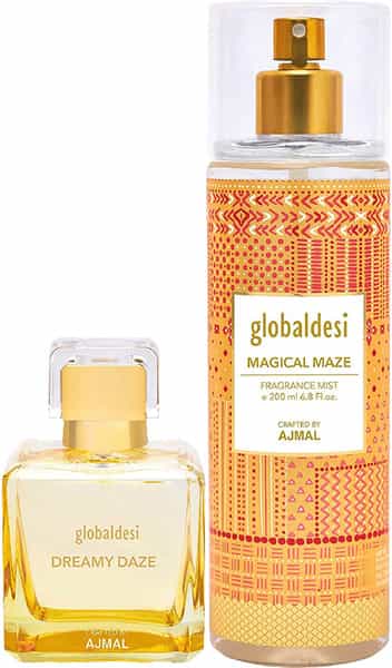 Global Desi Dreamy Daze Eau De Parfum & Magical Maze Body Mist Pack Of 2 Crafted By Ajmal