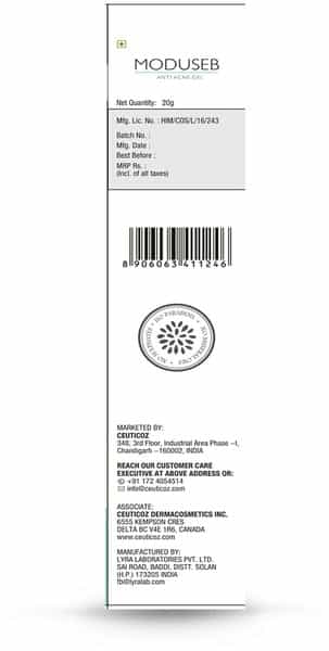 Ceuticoz Moduseb Anti Acne Gel - 20 Gm
