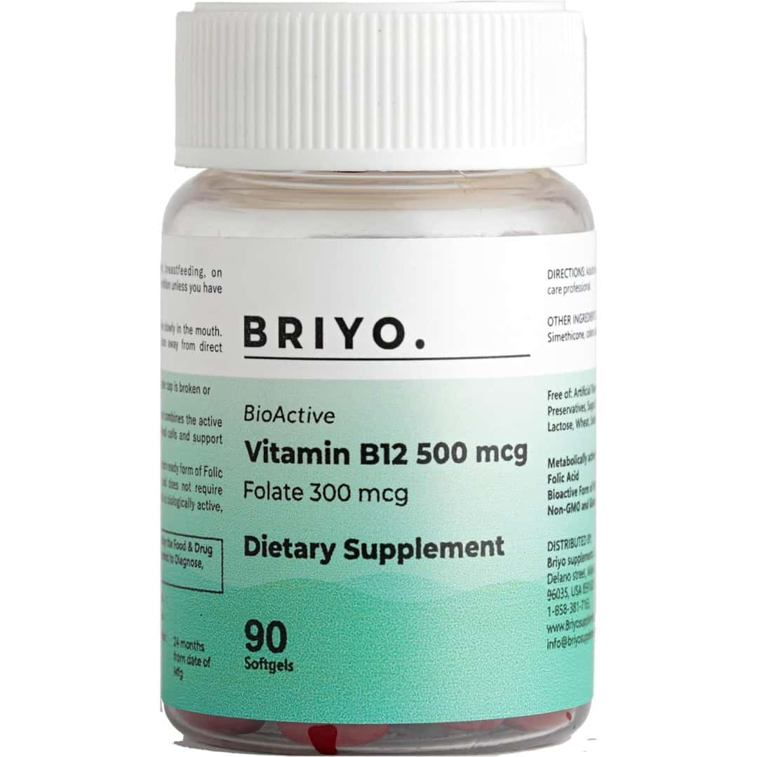Briyomin B12 - 500 Mcg Bioactive Vitamin B12 (methylcobalamin) - 90 Capsules