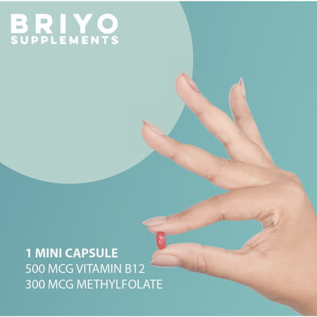 Briyomin B12 - 500 Mcg Bioactive Vitamin B12 (Methylcobalamin) - 90 Capsules