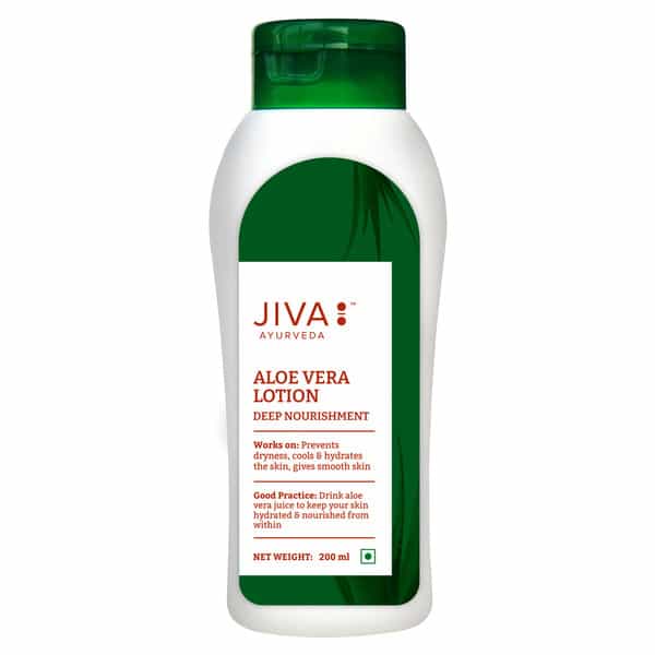 Jiva Aloe Vera Lotion For Deep Moisturization | Dryness & Keeps Refreshed - 200Ml (Pack Of 2)
