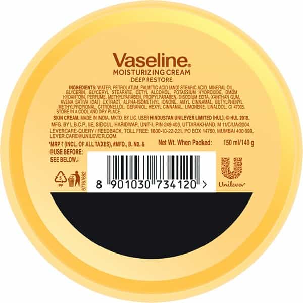 Vaseline Deep Restore  Body Cream  Tube Of 150 Ml
