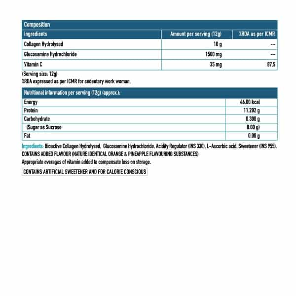 Healthkart Collagen With Glucosamine And Vitamin C Powder - 200Gm