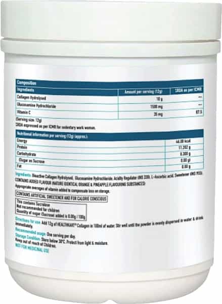 Healthkart Collagen With Glucosamine And Vitamin C Powder - 200Gm