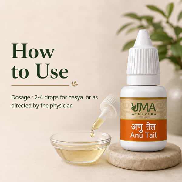 Uma Ayurveda Anu Tail Ayurvedic Oil 10 Ml