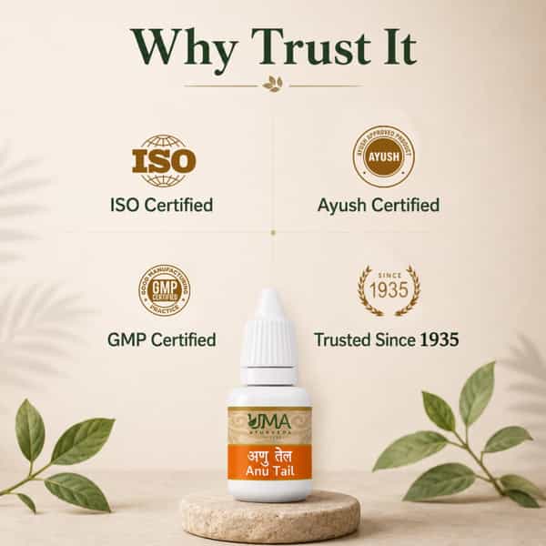 Uma Ayurveda Anu Tail Ayurvedic Oil 10 Ml