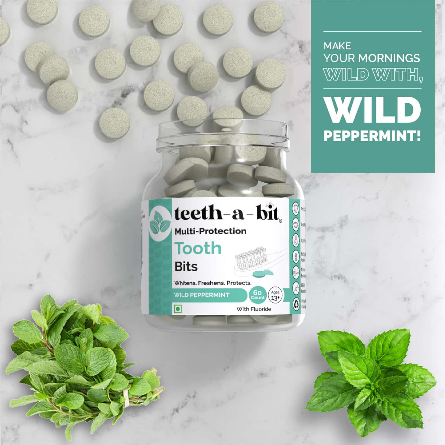 Buy TEETHABIT MULTIPROTECTION WILD PEPPERMINT TOOTH BITS, PLANT