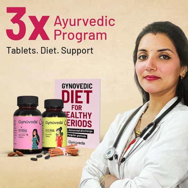 Gynoveda Pcos Pcod Ayurvedic Medicine For Heavy Flow Early Periods Acne Thyroid. 2 Month Pack