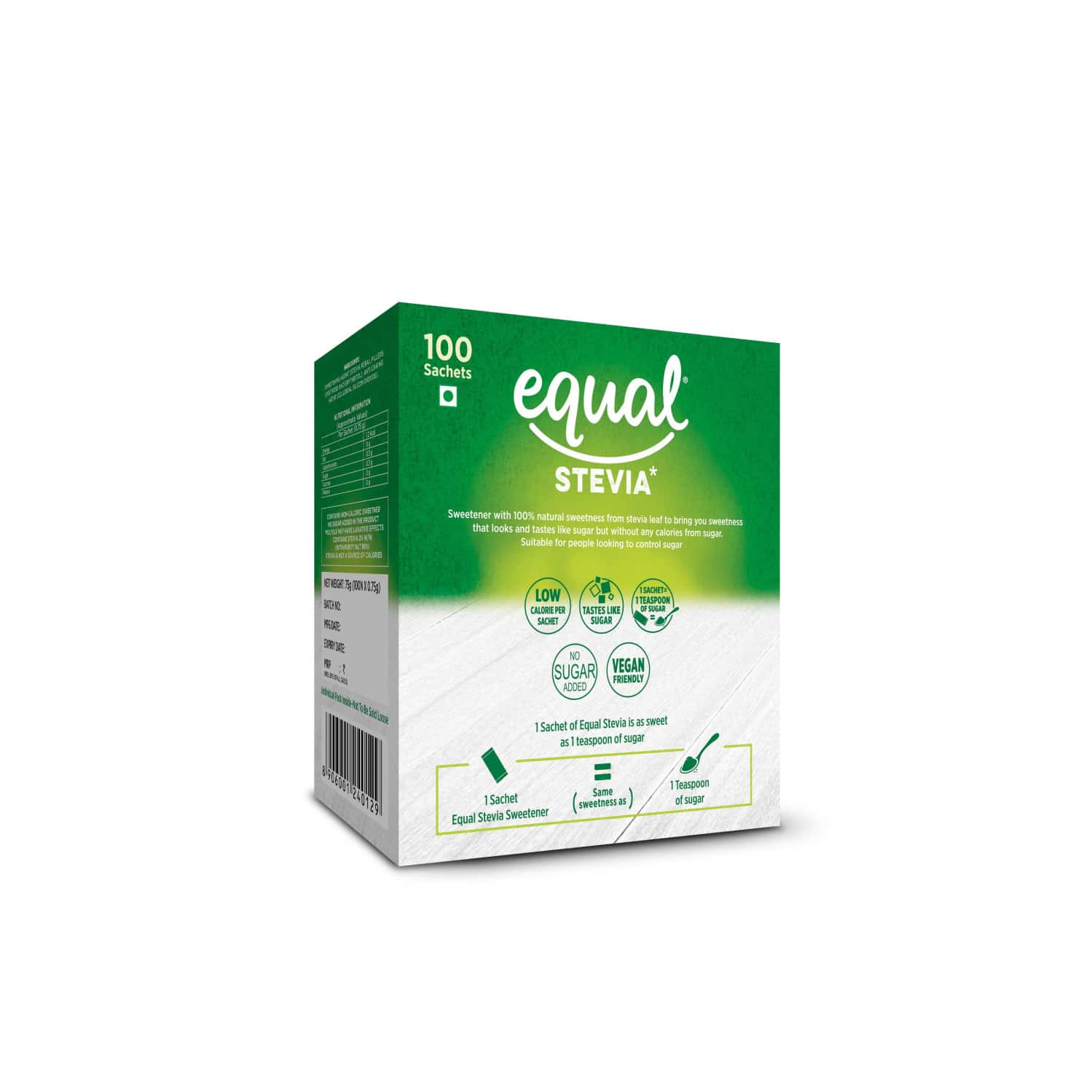 Buy EQUAL STEVIA TABLET 300 PACK OF 1 AND EQUAL STEVIA SACHET 100 PACK