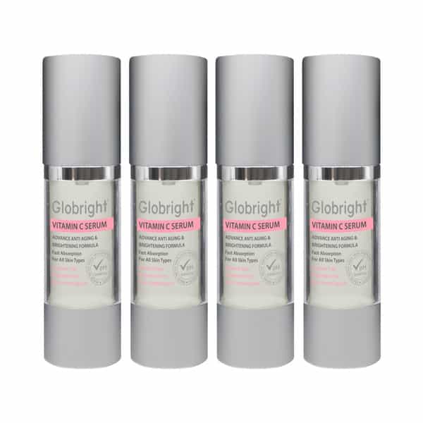 Globright Vitamin C Serum 30 Ml | With Witch Hazel | Paraben Free (Pack Of 4)