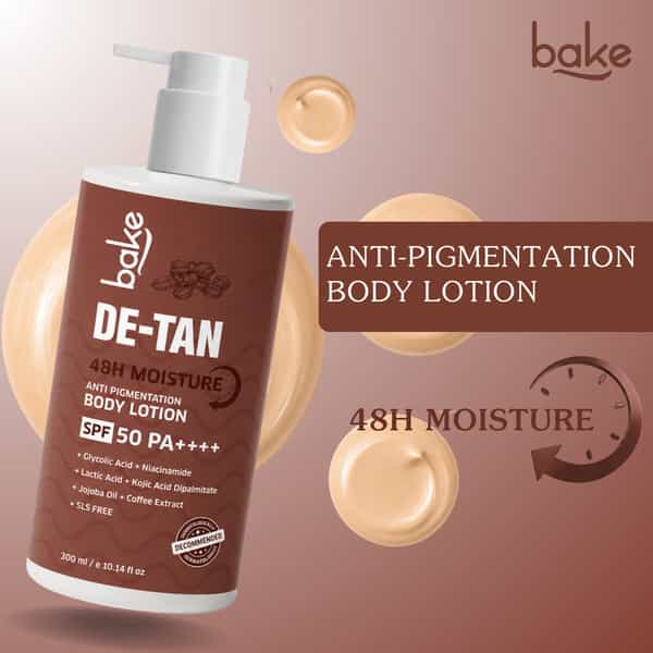 Bake De-Tan Coffee Body Lotion With Kojic | Lactic & Niacinamide + Spf 50 Pa++++ (300Ml)