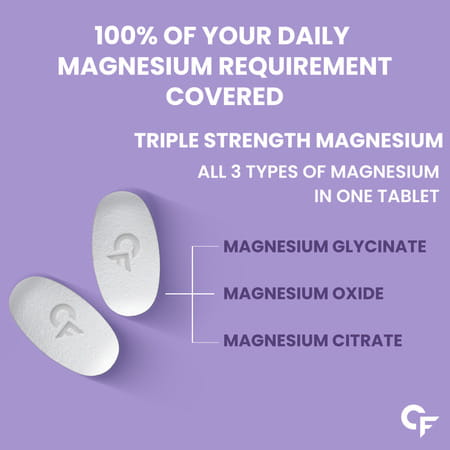 Carbamide Forte Chelated Magnesium Citrate Oxide Supplement | Support Bone Muscle & Nerve - 120 Tabs