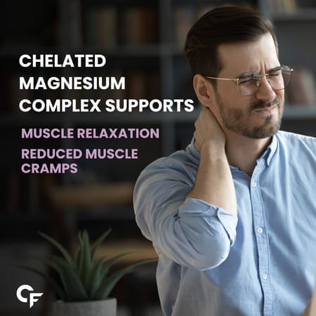 Carbamide Forte Chelated Magnesium Citrate Oxide Supplement | Support Bone Muscle & Nerve - 120 Tabs