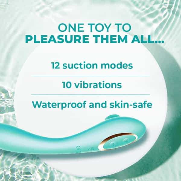 Mschief Virtuoso Turquoise Multiple Modes Bent Angle | Vibrating Body Massager| Waterproof