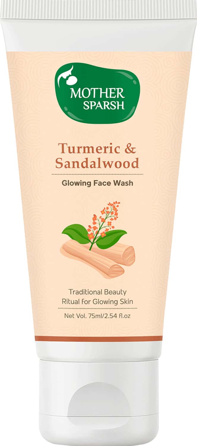 Mother Sparsh Turmeric And Sandalwood Ubtan Glowing Face Wash For Cleansing & Skin Brightening-75ml