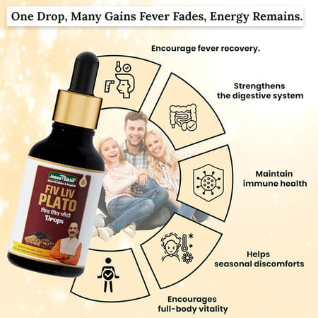 Jeena Sikho Fiv Liv Plato Drops | Ayurvedic Drop | Flu | Immunity & Body Balance | 30ml