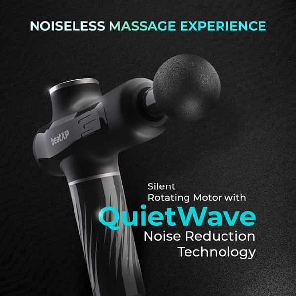 Beatxp Bolt Go Massage Gun |Body Massager Machine For Pain Relief |Touch Display (Metallic Silver)