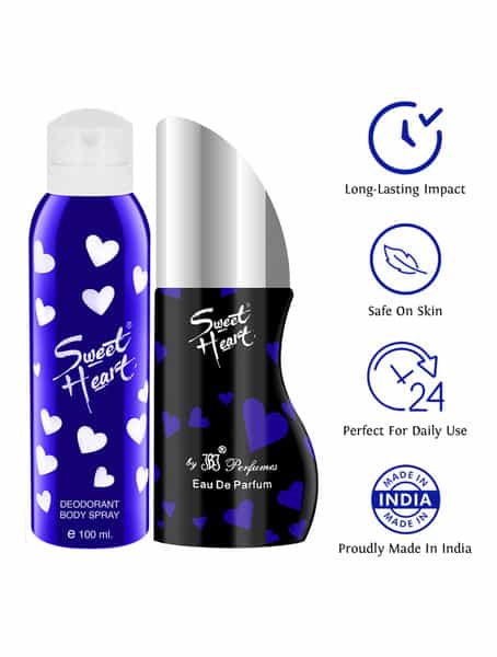 Sweet Heart Blue Eau De Perfume | 30Ml & Deodorant | 100Ml (Combo Of 2)