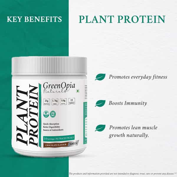 Greenopia Protein Powder | Chocolate Flavour - 500G