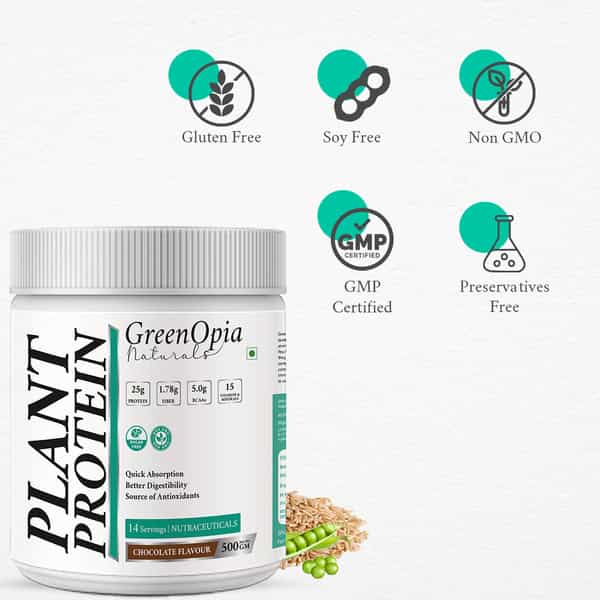 Greenopia Protein Powder | Chocolate Flavour - 500G