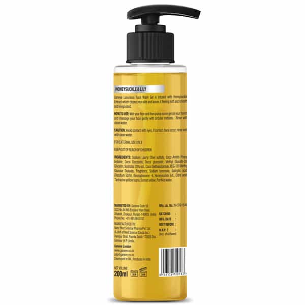 Ganeve London Honeysuckle & Lily Foaming Face Wash 200 Ml.