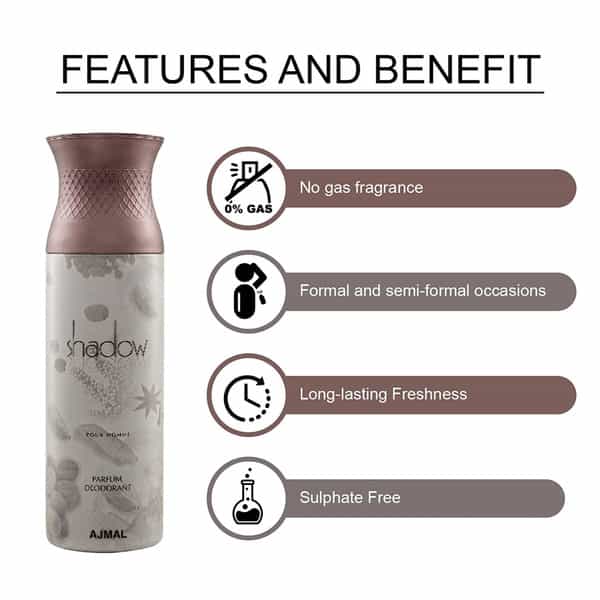 Ajmal 1 Distraction 1 Ajmal Avid & 1 Shadow & Deodorants Each 200Ml Pack Of 3 + 3 Parfum Testers