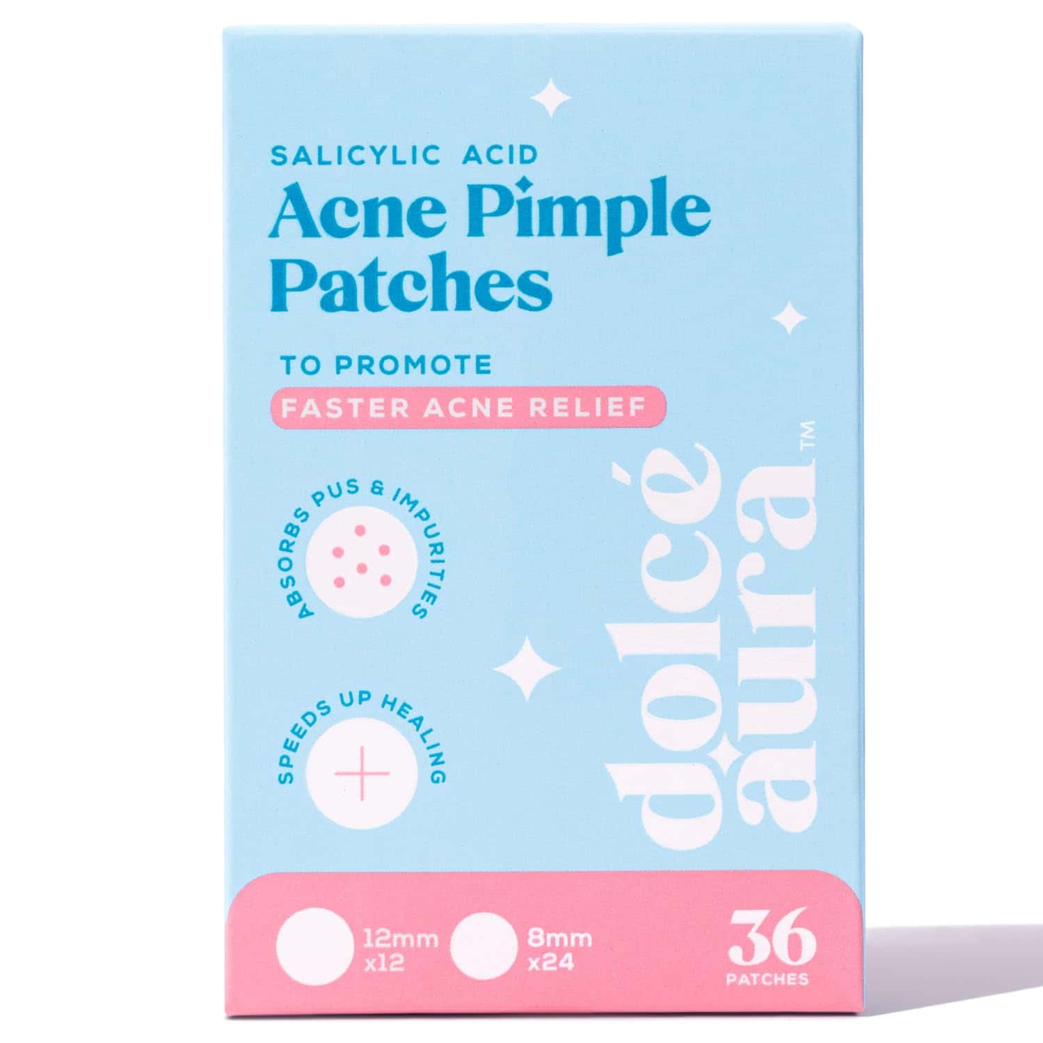 Dolce Aura Acne Pimple Patches For Face - 36 Patches With 0.5% Salicylic Acid | Fast Relief