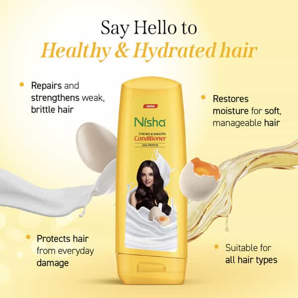 Nisha Shampoo And Conditioner Combo Pack 180Ml | Egg Protein Shampoo Conditioner