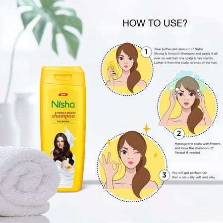Nisha Shampoo And Conditioner Combo Pack 180Ml | Egg Protein Shampoo Conditioner