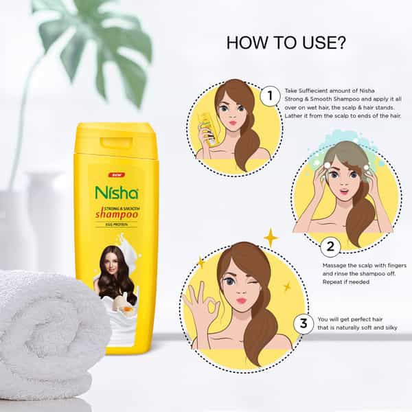 Nisha Shampoo And Conditioner Combo Pack 180Ml | Egg Protein Shampoo Conditioner