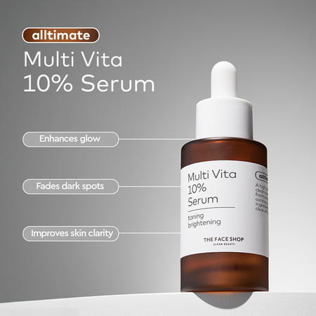 The Face Shop Alltimate Multi Vita 10% Serum - Korean | Vitamin C | Brightening Illuminating - 30ml