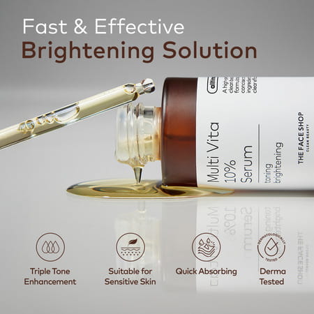 The Face Shop Alltimate Multi Vita 10% Serum - Korean | Vitamin C | Brightening Illuminating - 30ml