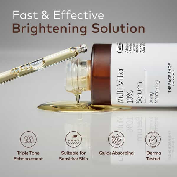 The Face Shop Alltimate Multi Vita 10% Serum - Korean | Vitamin C | Brightening Illuminating - 30Ml