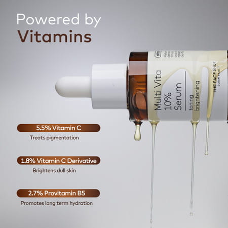 The Face Shop Alltimate Multi Vita 10% Serum - Korean | Vitamin C | Brightening Illuminating - 30ml