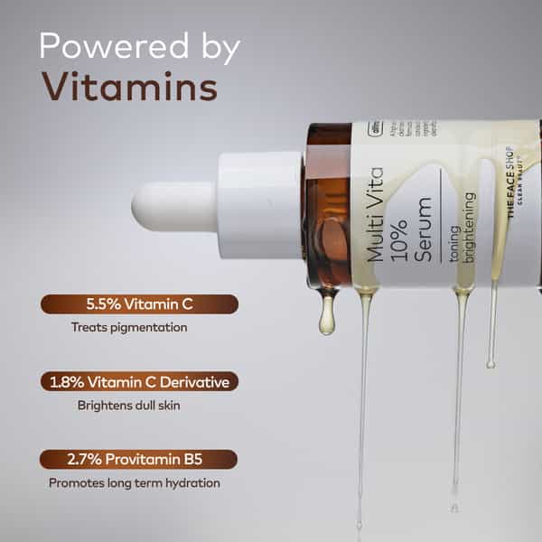 The Face Shop Alltimate Multi Vita 10% Serum - Korean | Vitamin C | Brightening Illuminating - 30Ml
