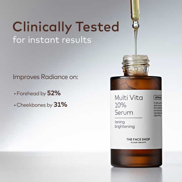 The Face Shop Alltimate Multi Vita 10% Serum - Korean | Vitamin C | Brightening Illuminating - 30Ml
