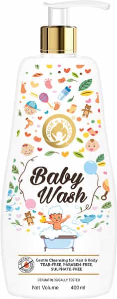 Mom & World Baby Wash Tear Free Gentle Cleansing For Hair & Body Paraben Sulphate-Free 400 Ml